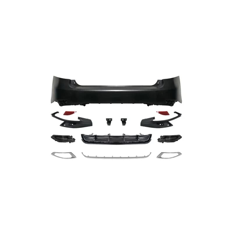 Top Quality Auto Bumpers for  Rear Bumper with Grille Taillight for  RX350 2009-2015 Modified to 2019+ Year Rear Style BodyKit