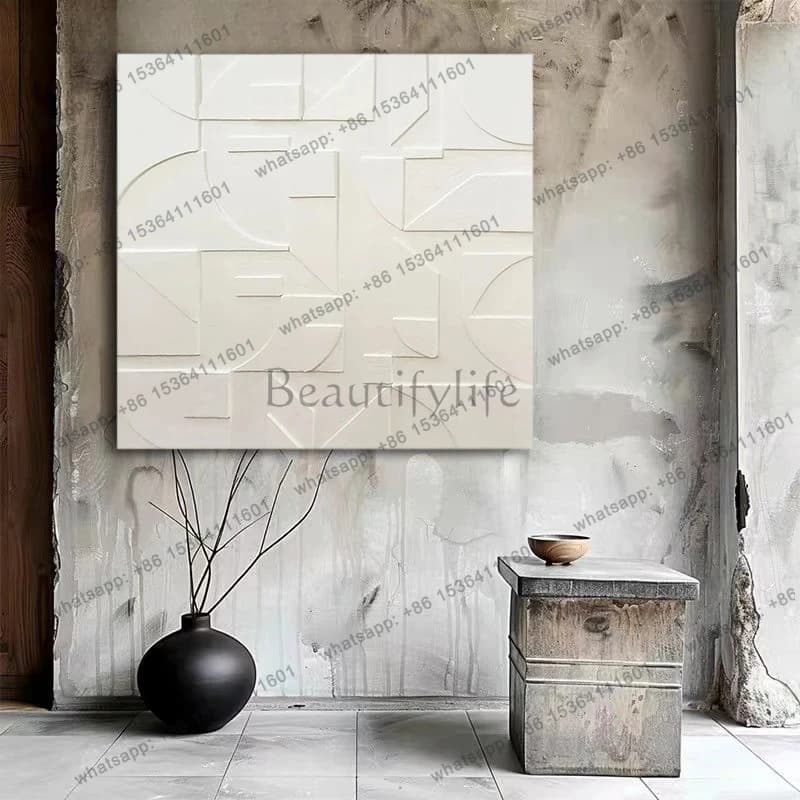 Modern Minimalist Wood Carving Decorative Painting Three-Dimensional Relief Hanging Painting