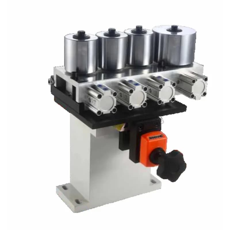 High-End Automatic Woodworking Machinery Edge Banding Machine Unit Four Wheel Press-paste Zone PVC Strip Bonding Pressure