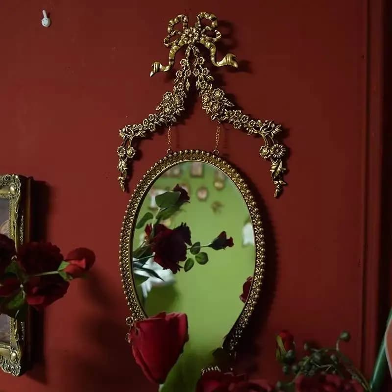 Led Antique Retro Mirror Decor Unbreakable Vanity Custom Infinity Mirror Decor Art Bedroom Desktop Espelhos Home Decor Items