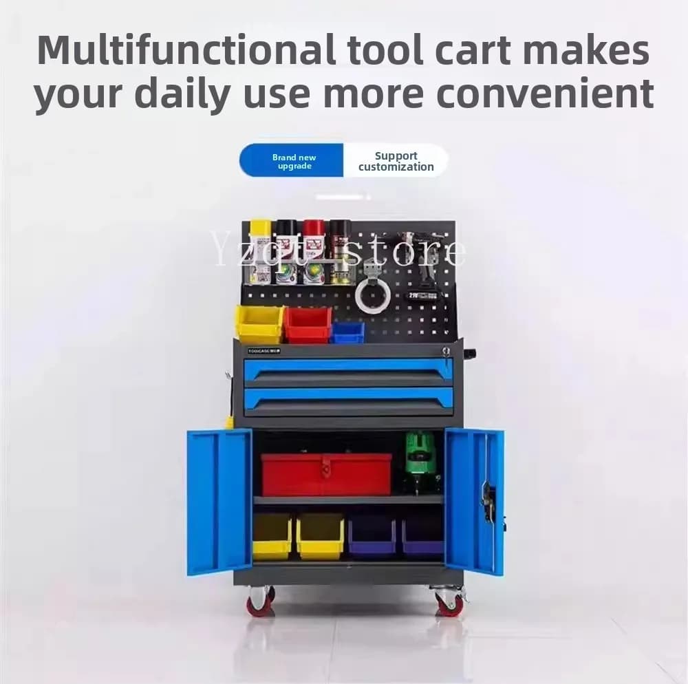 Auto repair tool cart, drawer, hardware repair, push box, multi-functional mobile heavy tool cabinet, for fitter workshop