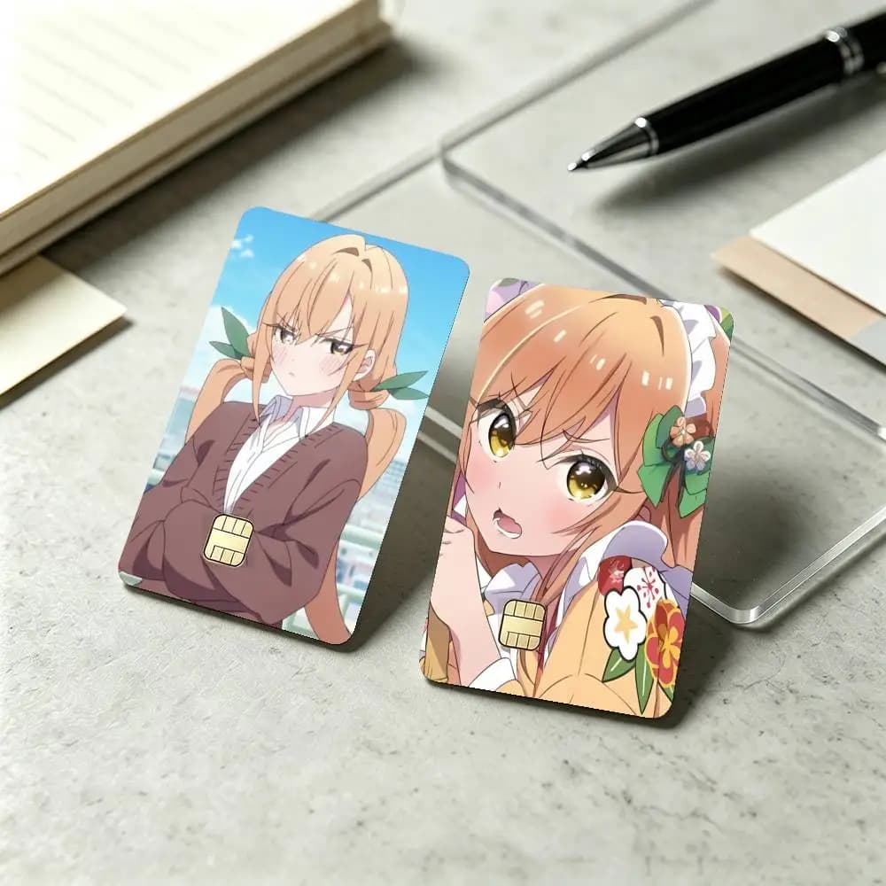 I-Inda Karane Tsundere Sticker Film Tape Skin for Credit Card Debit Card Waterproof Stickers