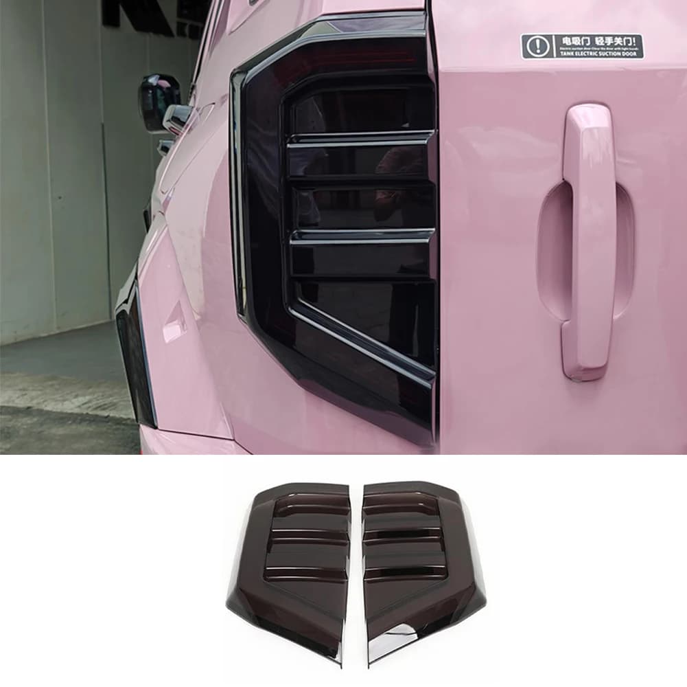 For 2023-2026 Tank 400 Hi4-T smoked taillight protective cover, blacked-out rear light trim, car light modification accessory