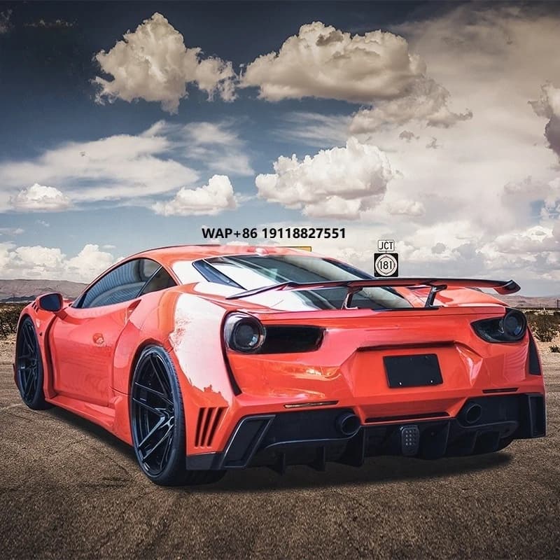 Factory Price Upgrde to Novi Style Custom Carbon Fiber Car Rear Racing Wing Spoiler for 488