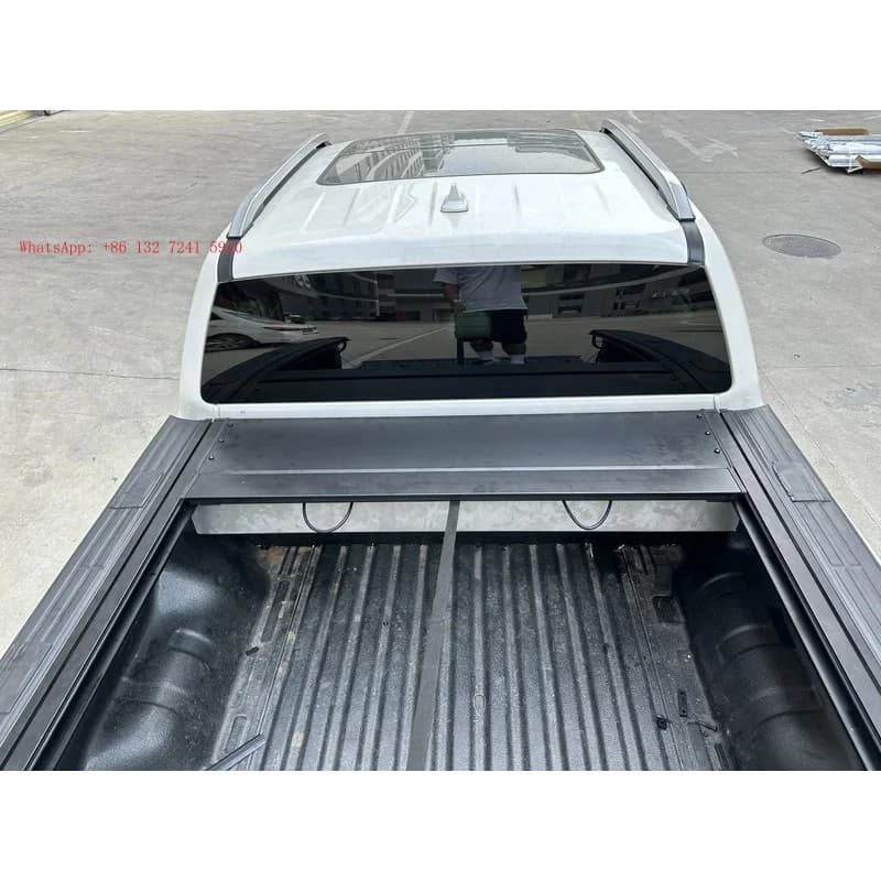 Aluminum telescopic pickup truck bed cover suitable for Tacoma, Silverado, Ram 1500, F150, and Ranger. Hot selling product.
