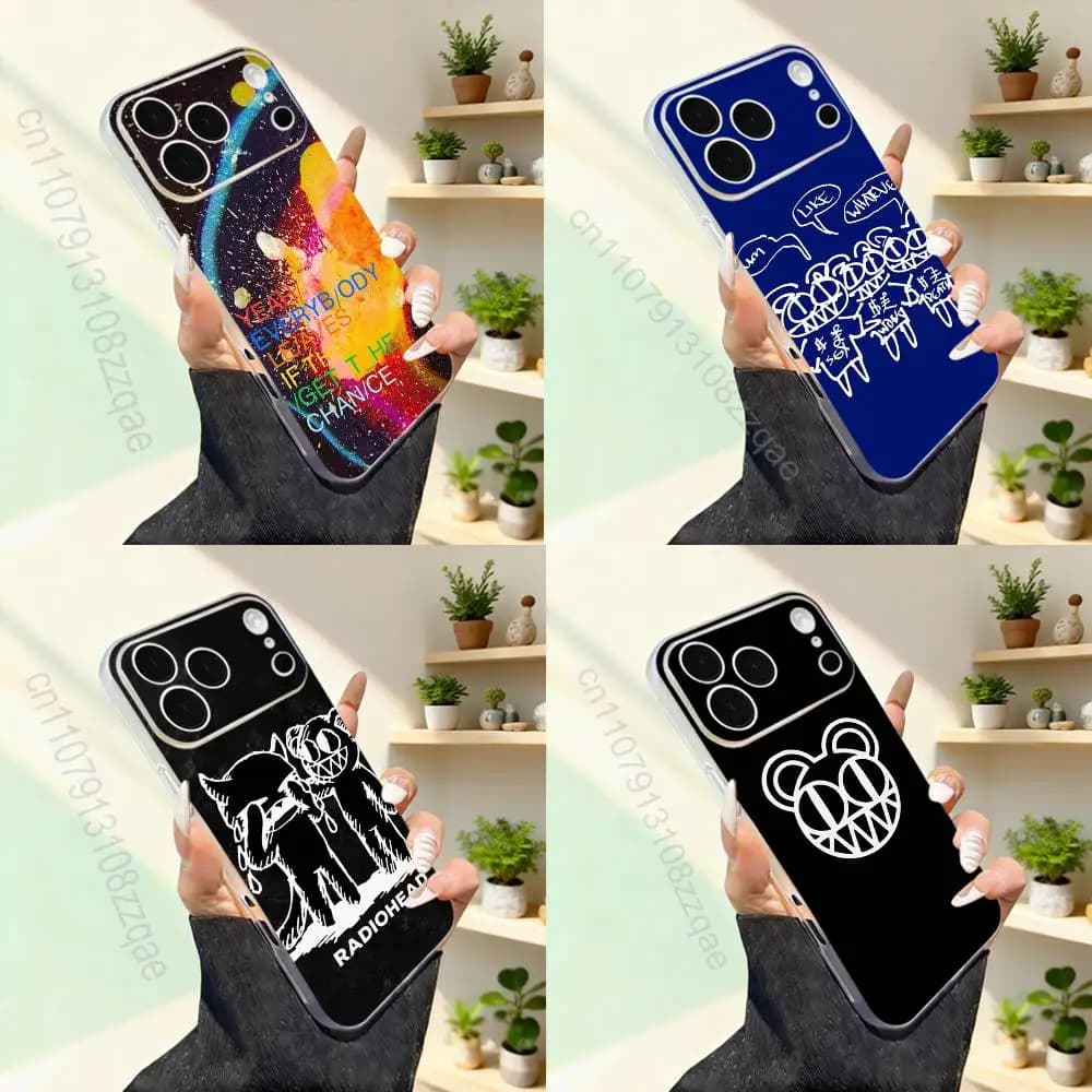 Cute R-Radiohead Rock Band Phone Case For iPhone 17,16,15,14,13,12,11,Pro,Max,Plus,Mini,SE4,E Magnetic For Magsafe Wireless