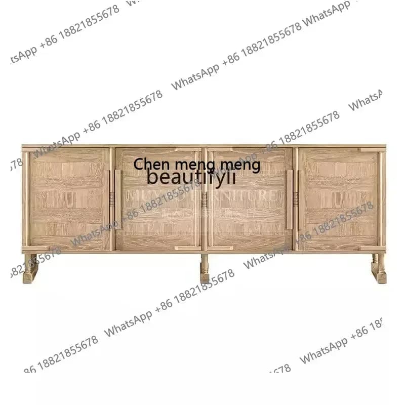 X  R American retro solid wood TV cabinet Nordic dining side cabinet R