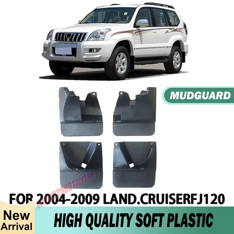 Fender Splash Guard For 2004-2009 Toyota Overlord Cruiser FJ120 Front and Rear Wheels