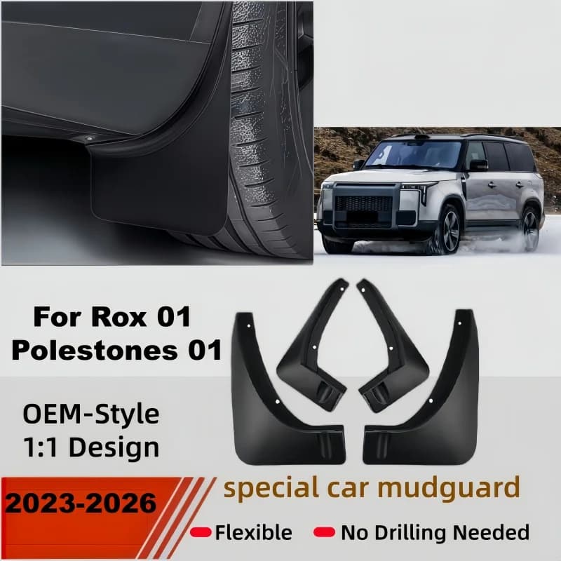 Car Mudguard For Rox 01 Polestones 01 2023 2024 2025 2026 MudFlaps Fender Guards Dust-proof Splash Protect Mudguards Accessories