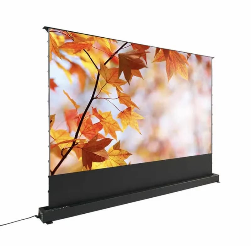 100'' Motorized Floor Rising Projector Screen  Ultra Short Throw Projector Home Cinema Use