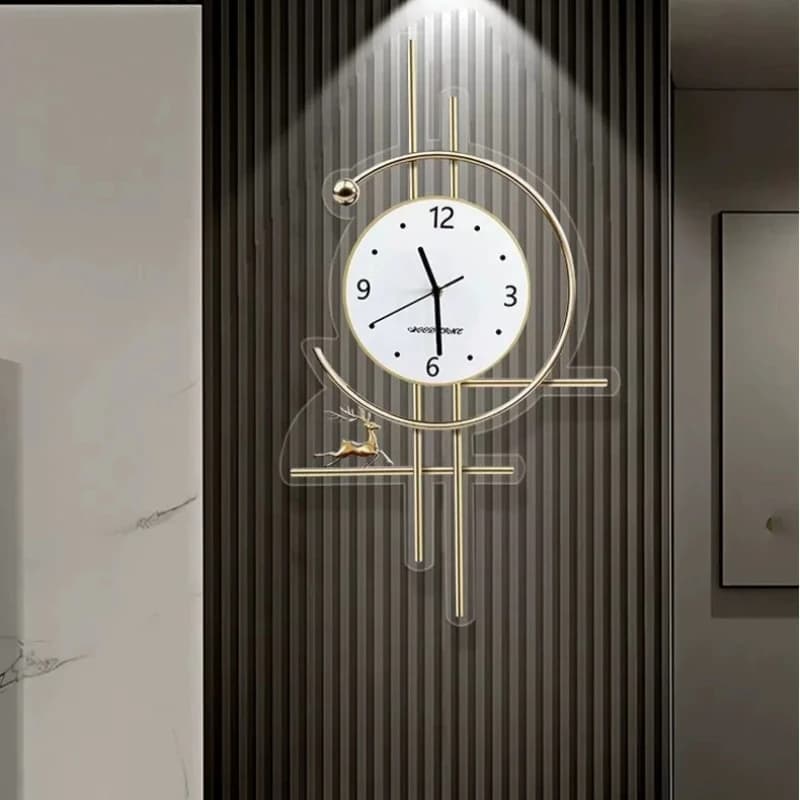 Modern Luxury Silent Wall Clock Elegant Creative Quartz Clock Home Decor Acrylic Clocks Living Dining Room Wall Mounted Watch