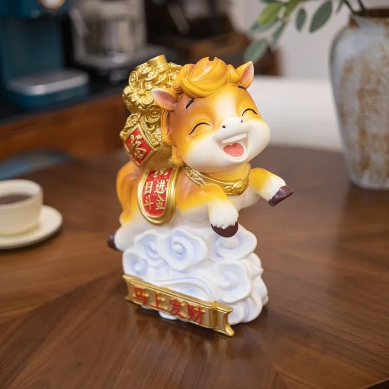 Cartoon Horse Money Boxes Accent Design Aesthetic Save Space Clear Decoration Fashion Piggy Bank Creative Spaarpot Home Decor