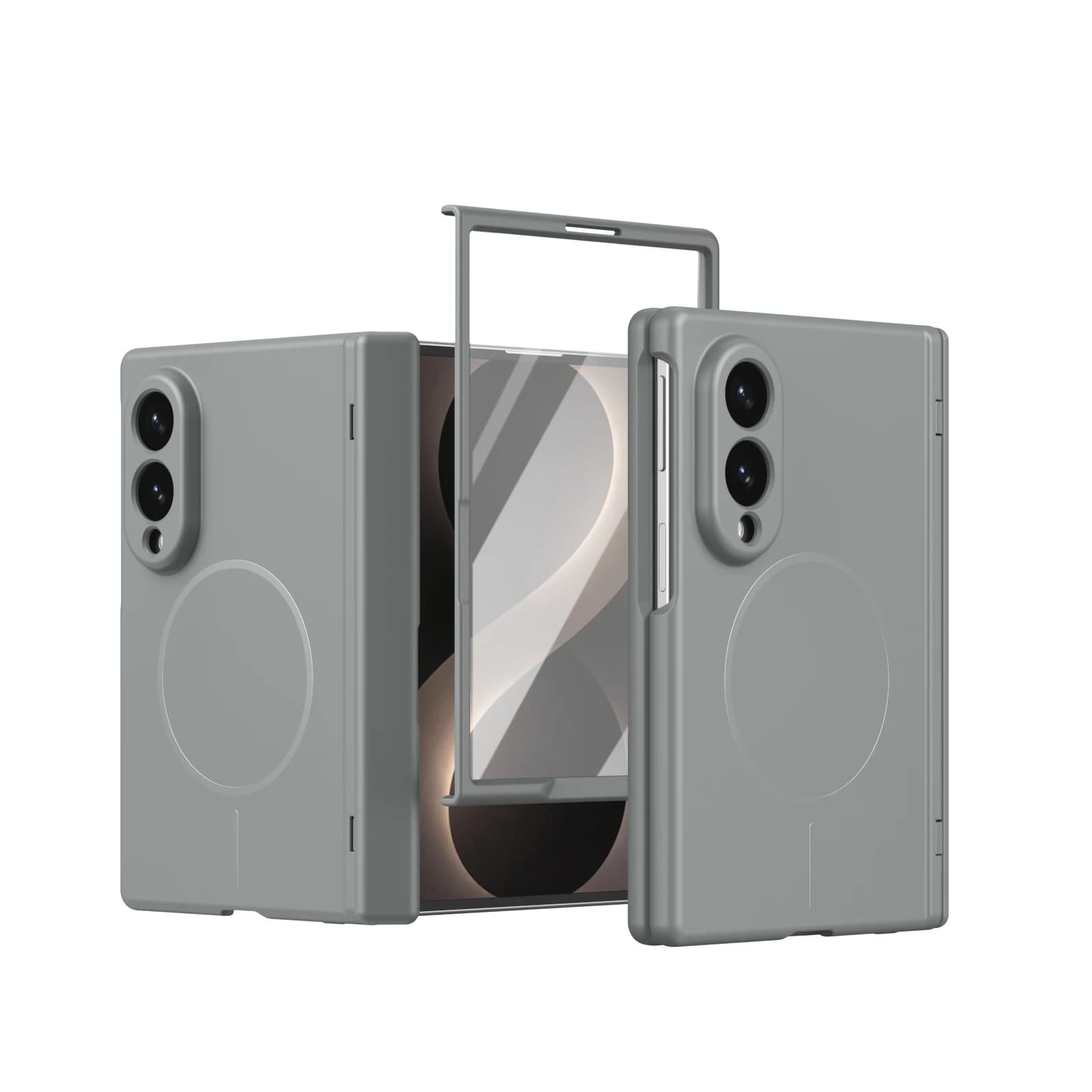 For Samsung Galaxy Z Fold 8 Case Ultra-Thin Skin-Friendly Magnetic Wireless Charging With Tempered Glass Shockproof Back Cover