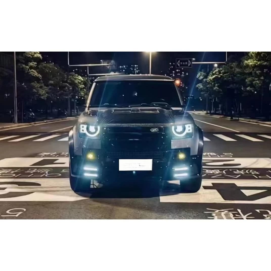 Body Kit for  Defender 2020-2023 Change to Lunma Style Include Front and Rear Bumper with Grille and Fog Lamps