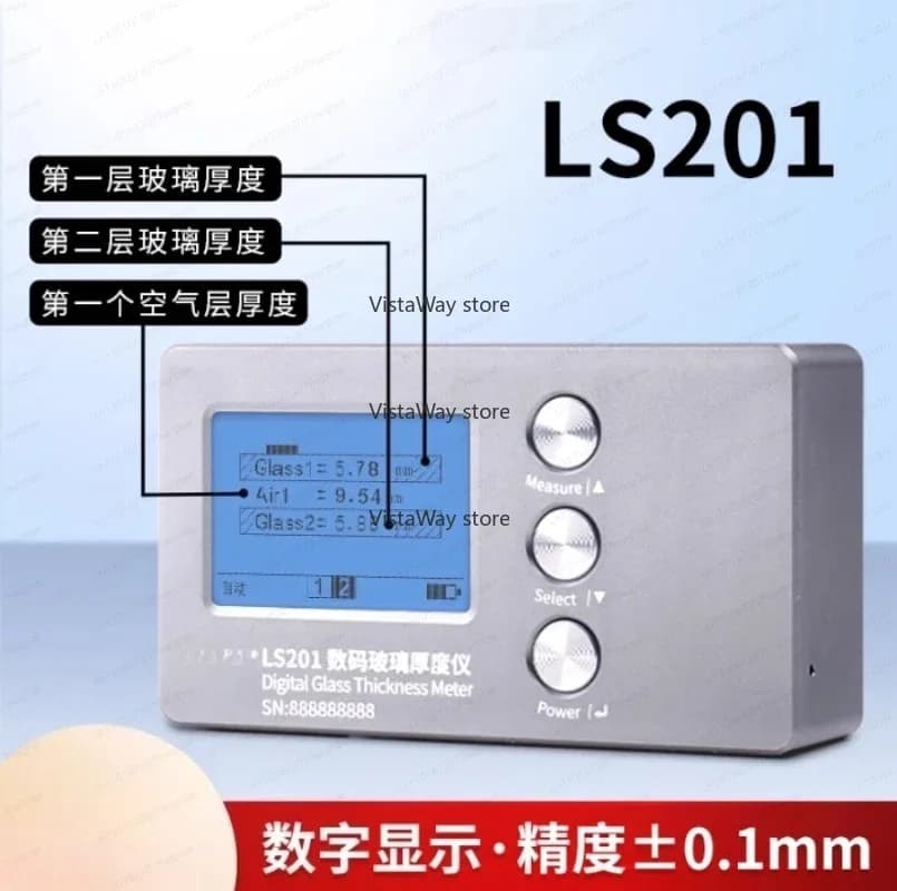 LS201 digital display thickness tester, thickness tester with high precision