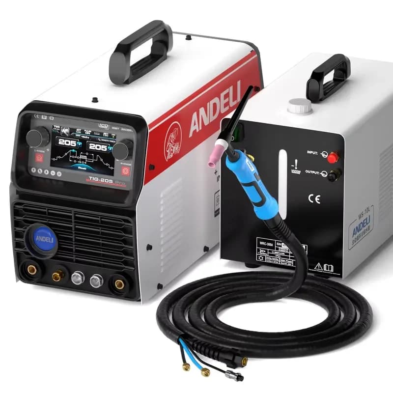 ANDELI AC DC LCD Water-cooled TIG Welding Machines TIG With Water Box and Water-cooled TIG Torch