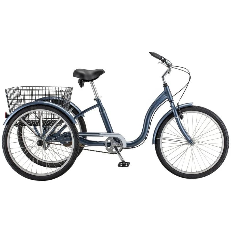 Hot-selling adult bicycle 3-wheel carbon fiber frame 24-inch tricycle, tricycle, adult pedal tricycle