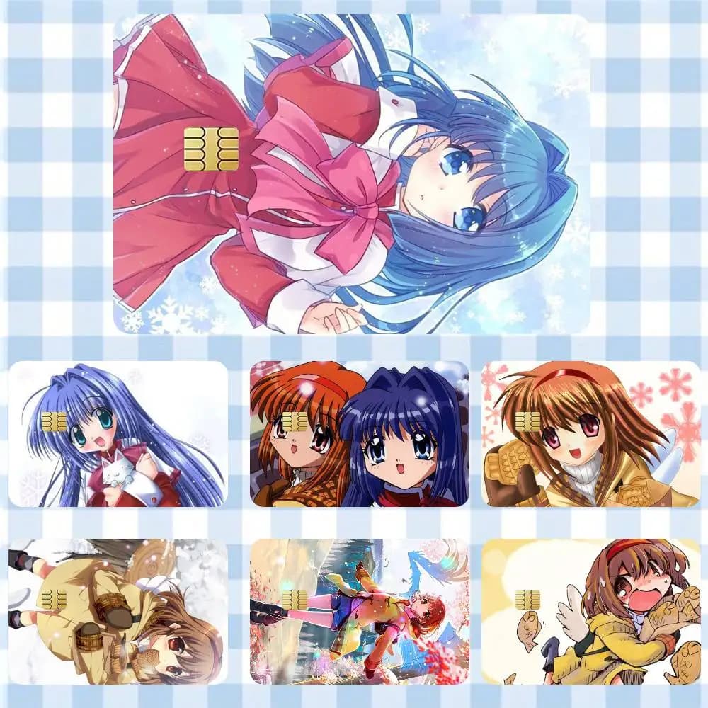Kanon Game Anime Girl  Sticker Film Tape Skin for Credit Card Debit Card Waterproof Stickers
