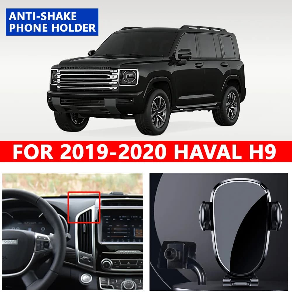 FOR 2019-2020 2022 HAVAL H9 Car Phone Holder Car Styling Bracket GPS Gravity type Stand Rotatable Suppo Vehicle Specific