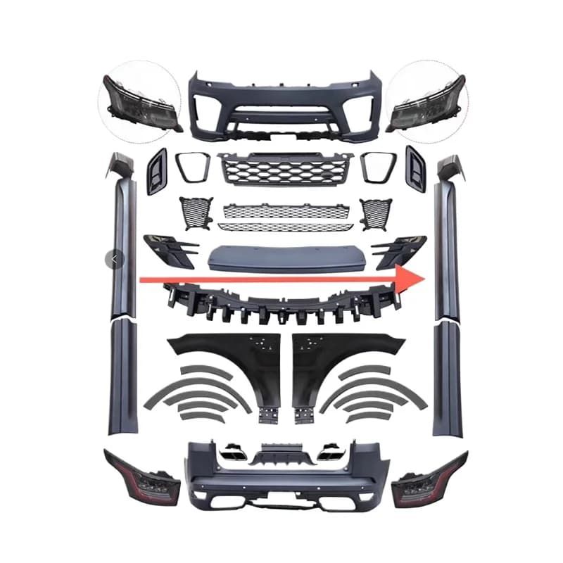 Wholesale SVR Style Body Kits for RR Sport 14-17y Upgrade to 18-21y Car Bumpers Grille Car Accessories Auto Parts Body Kits