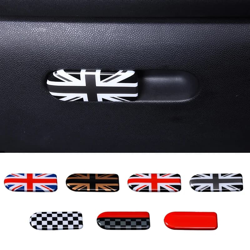 Car Styling Co-pilot Glove Storage Box Handle Cover Decoration Sticker Trim For MINI COOPER F54 F55 F56 F57 F60 Auto Accessories