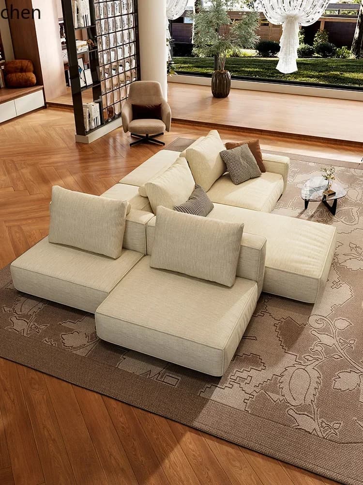 DSA Double-Sided Fabric Sofa Large Horizontal Living Room Backrest Minimalist Living Room Modular Freely Combinable Sofa