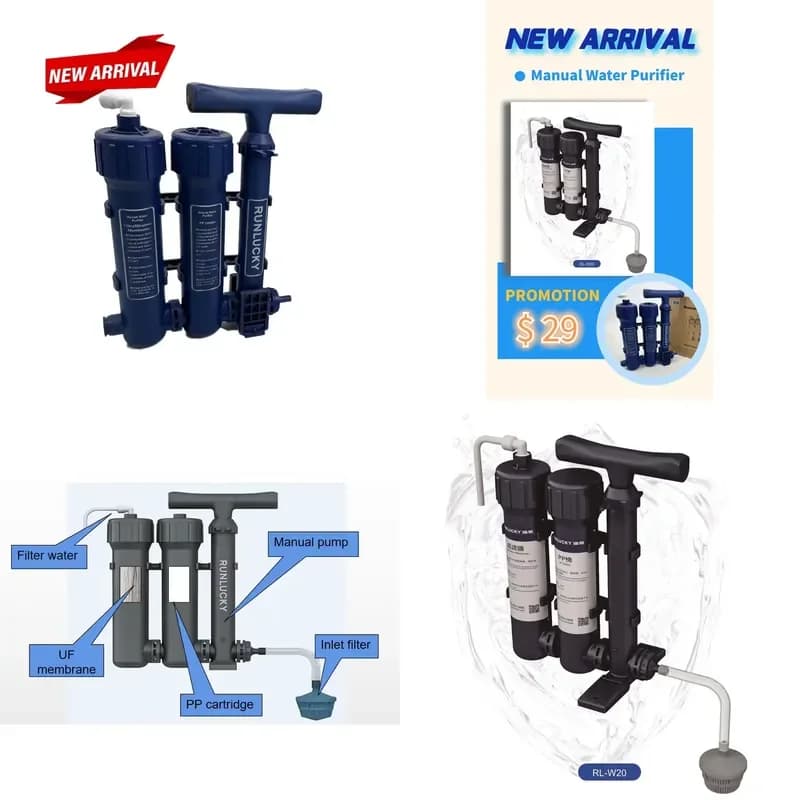 New Arrival Survival Portable Outdoor UF Water Filter Manual Filter for Camping / Emergency Case
