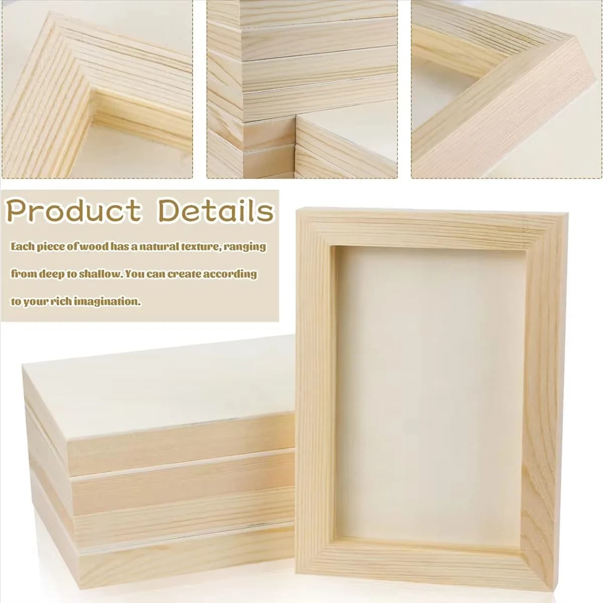 2Pcs Wood Panel Boards Unfinished Wood Canvas Wooden for Painting Arts Pouring Use with Oils Acrylics