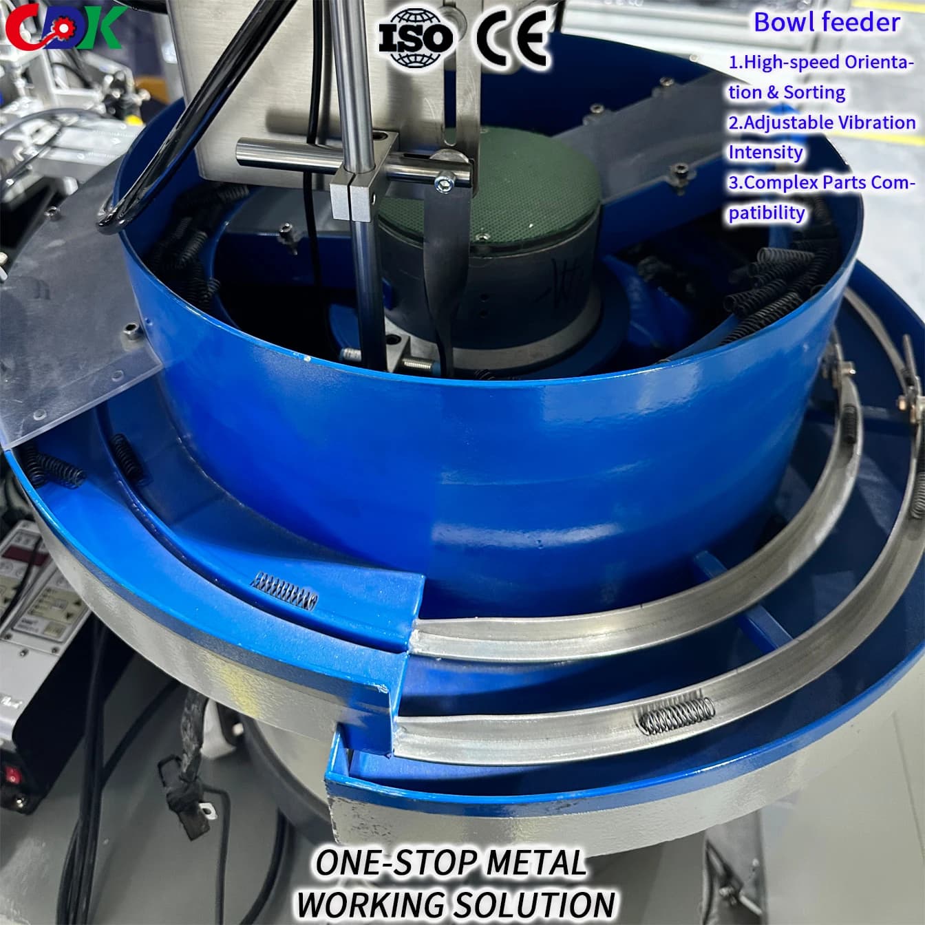 Vibratory Caps Feeder Bowl Sorting Machine For Bottle Lids Automated Feeding System Parts Feeder