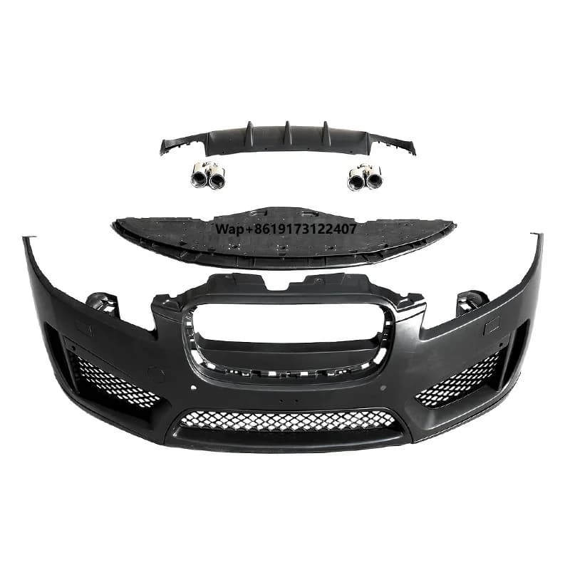 Veidt for  XF Modification Upgrade RS Body Kit Sport Package Exhaust Tip Front Bumper Rear Lip Gloss Black RS Grille