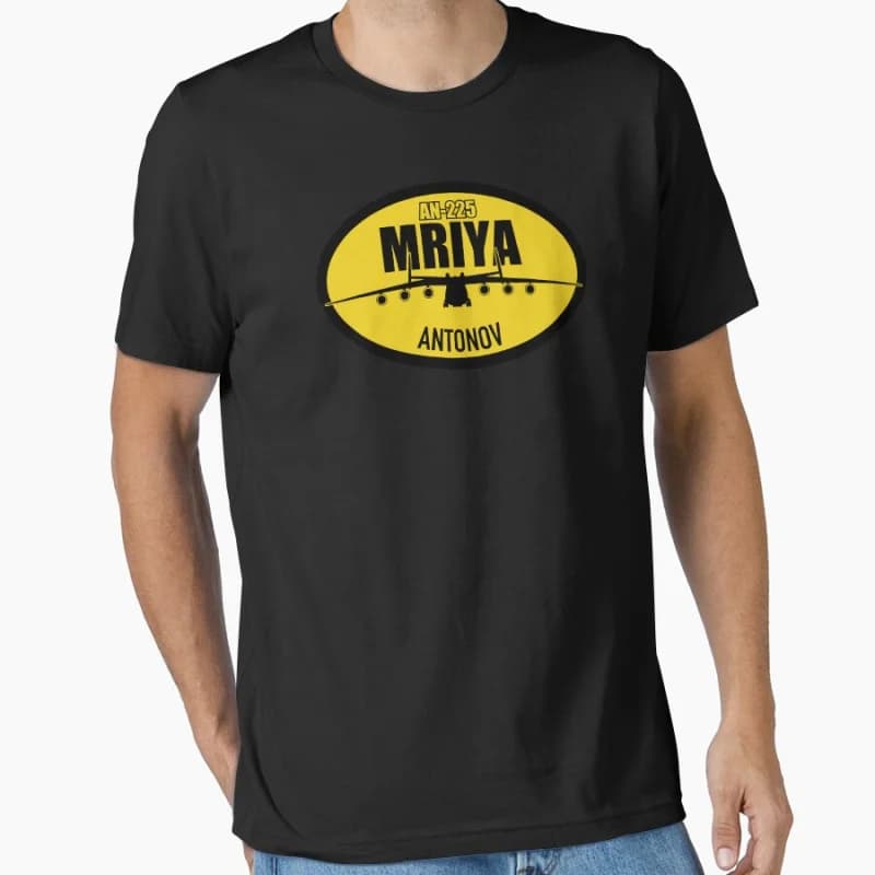 An-225 Mriya  Air transport The Great Antonov 100% cotton printed T Shirt for men large size Adult tops S-6XL