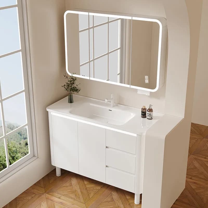 Partitions Mirror Bathroom Cabinet Perfume Corner Wall Shelves Decorations Cupboard Modern Toilet Archivadores Home Furniture