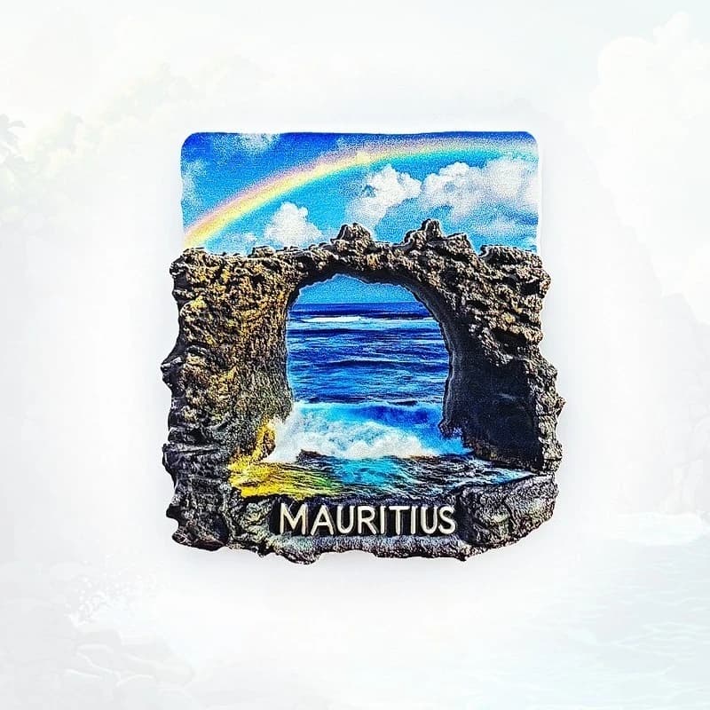 Mauritius Volcanic Rock Fridge Magnet - 3D Island Geology Souvenir Basalt Column Decor Unique Africa Gift