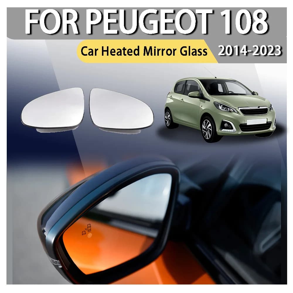 Car Heated Mirror Glass For Peugeot 108 2014-2022 Citroen C1 Toyota Aygo 2014-2023 Verso 2014-2020 1612468180 1612467680