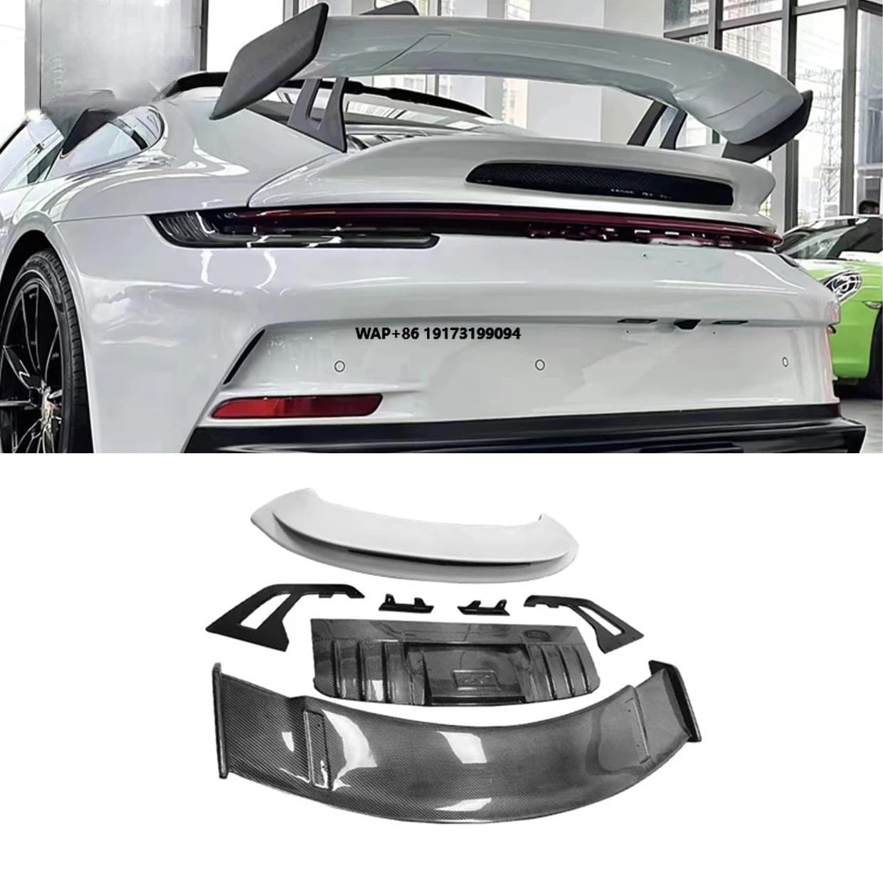 Carbon Fiber Rear Bumper Spoiler for  Carrera 911 992.1 992.2 Rear Wing Tuning Accessory
