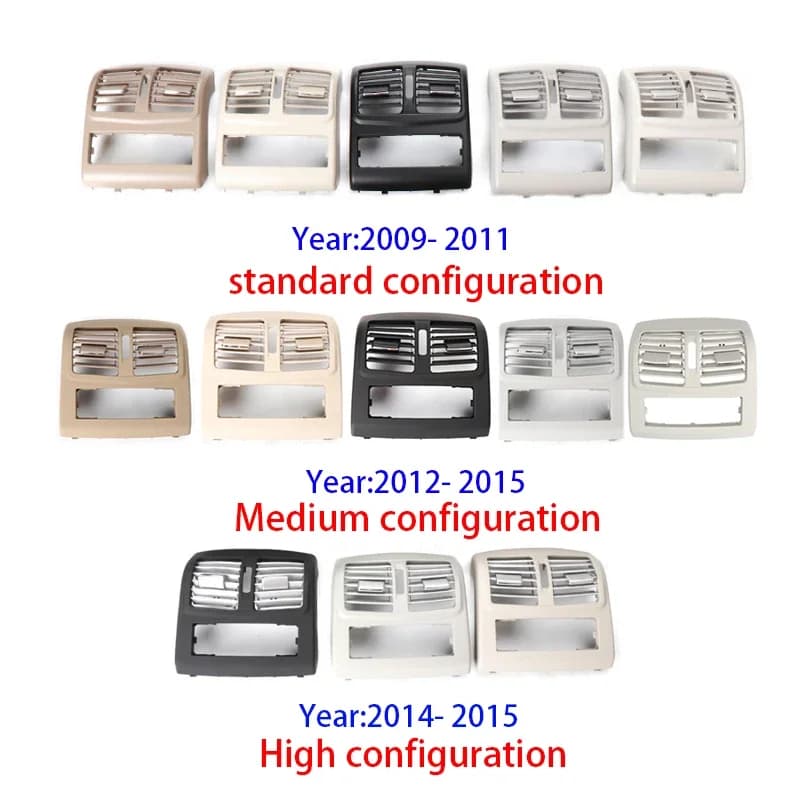For Benz W212 Rear Center Console Air Vent Cover Vent Fresh Air Outlet Vents Grille for Mercedes Benz E Class 2128301354