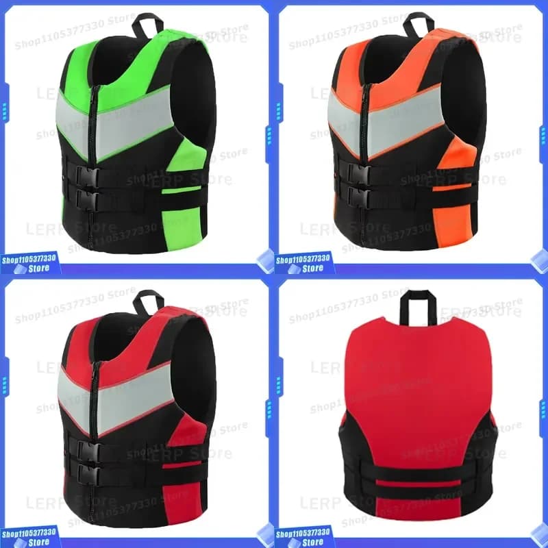 Adult Life Jacket for Kayaking Jet Skiing Motorboat Rafting Swimming Drifting Fishing Rescue Vest W178 Safety Gear W178 Adult
