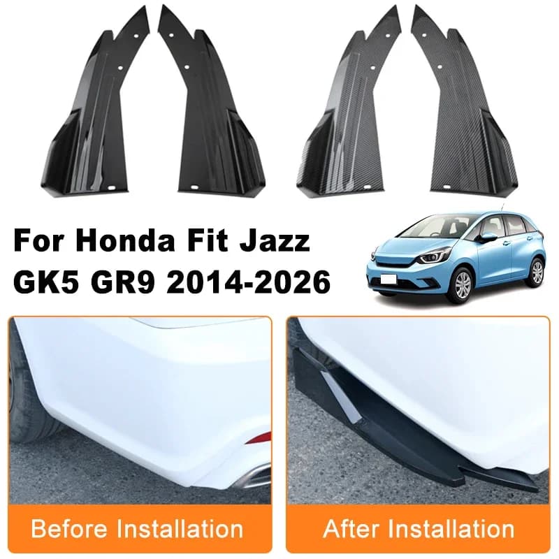Car Rear Bumper Spoiler Lip Diffuser Side Skirt Splitter Wrap Angle Anti-Crash Protection For Honda Fit Jazz GK5 GR9 2014-2026