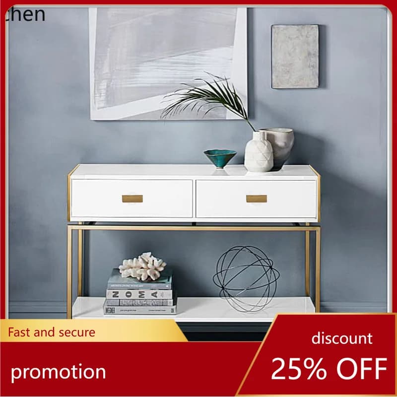 HXL Stainless Steel Dressing Table Living Room Decoration Storage Cabinet Entrance Shoe Cabinet