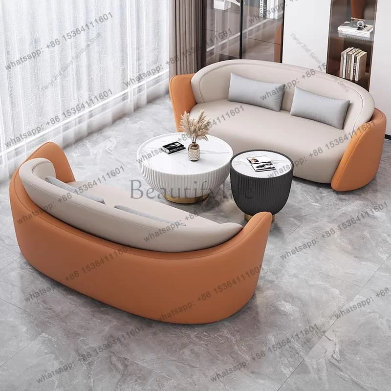 Factory Direct Sales Nordic Creative Office Sofa Company Business Reception Rest Area Sofa Chair Long Sitting Comfortable Office