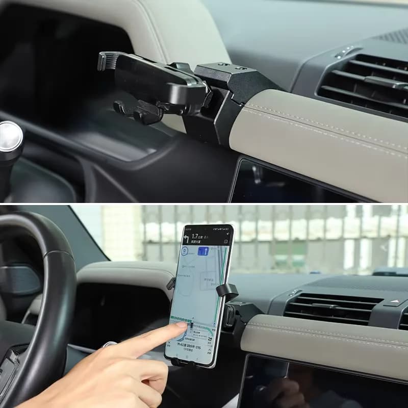 1Pcs Alumium Alloy For Land Rover Defender 90 110 130 2020-2024 Car central control Air Vent Mobile Phone Holder Accessories