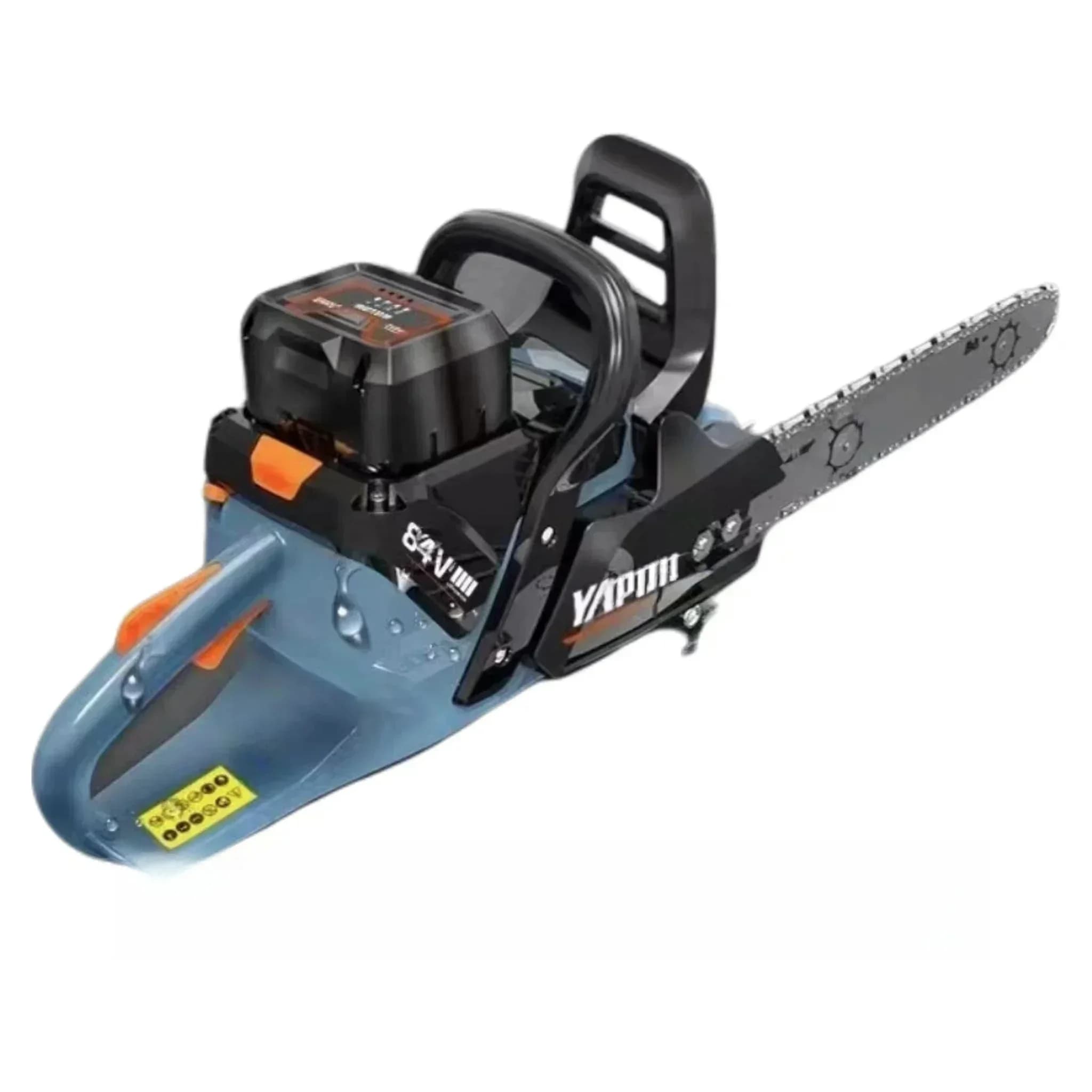 84v electric  chain saws pruning chainsaw cordless garden tree logging trimming saw for wood cutting with lithium battery