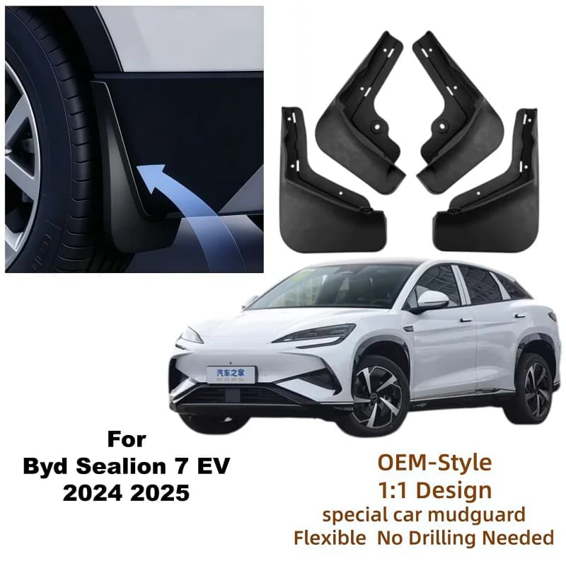 For Byd Sealion 7 EV 2024 2025 Mud Flaps Mudflap Front Rear Fender Anti-splash Mudguards Guard Splash Car Accessories