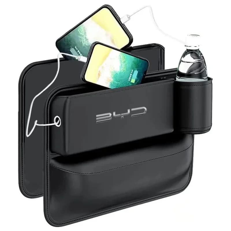 Leather Car Seat Seam Gap Storage Organizer For BYD Atto3 Seal Han Tang Dolphin Song Yuan Multifunctional Side Gap Filler Access