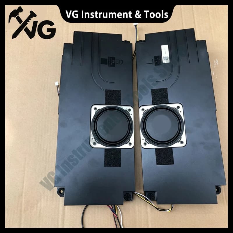 A pair of DIY modified Bluetooth computer speakers suitable for the Devialet three-way passive speaker desktop