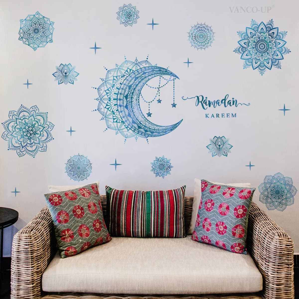 Lunar Phase Wall Decals - Modern Moon Wall Art for Living Room & Bedroom Decor