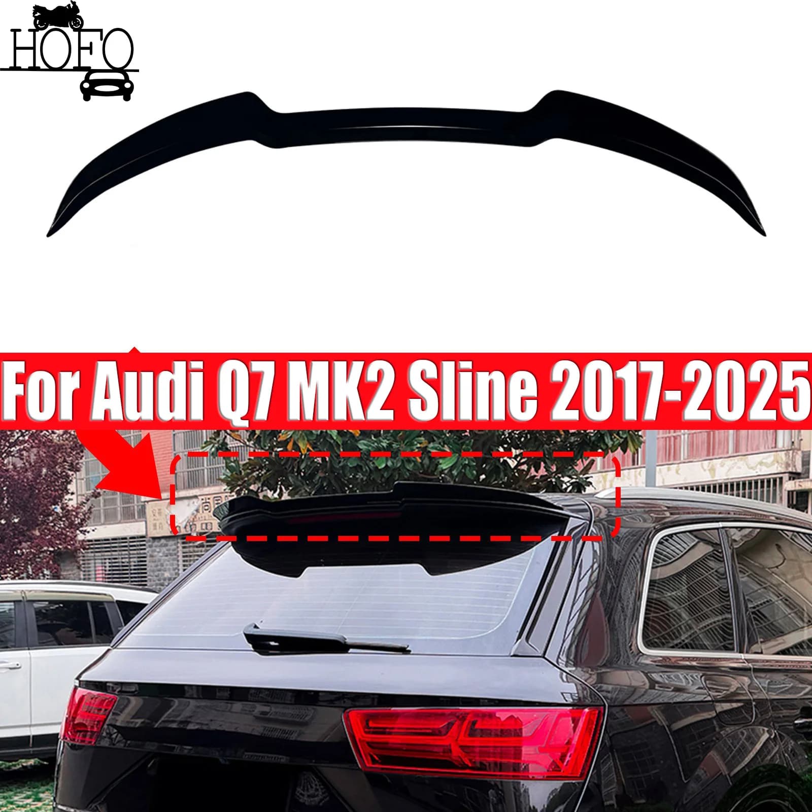 Car Rear Wing Boot Roof Spoiler Body Kit For Audi Q7 MK2 Sline 2017-2025