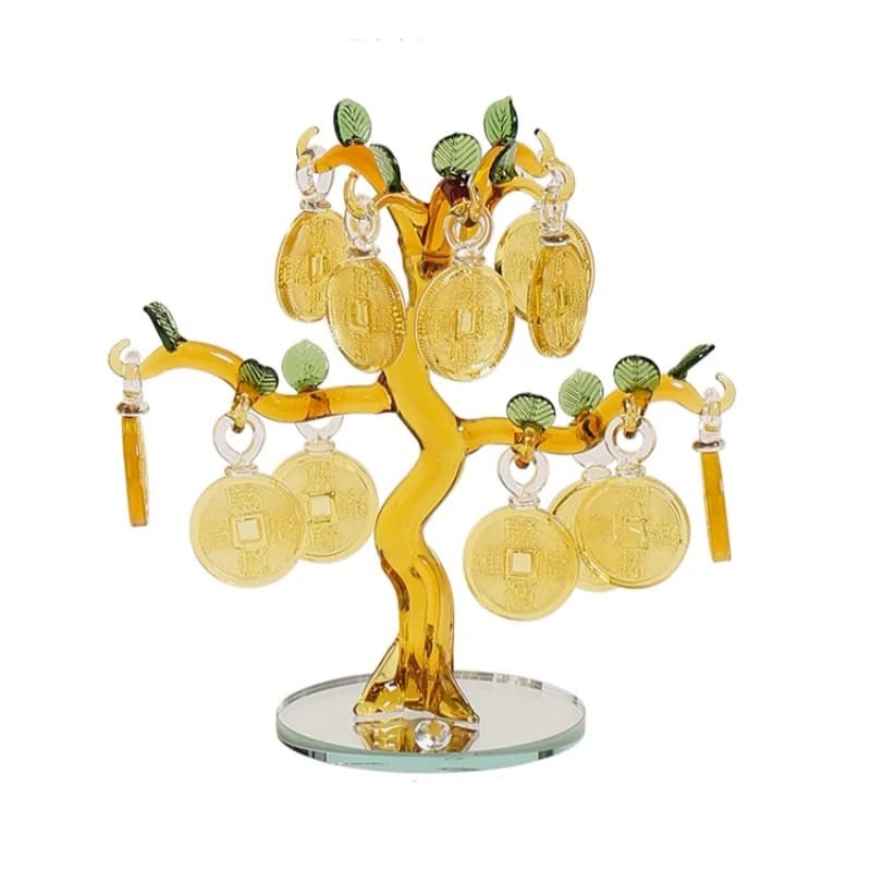 Crystal Money Tree Wealth Decoration Feng Shui Prosperity Ornament Lucky Tree Home Decor exquisite Gift