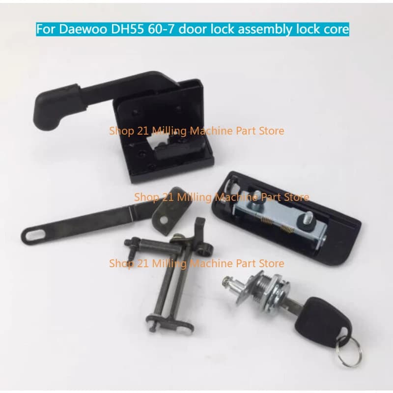1 Set Cab Door Lock Core Lock Block Assembly For Doosan Daewoo DH55 60 80-7