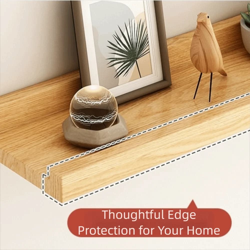Space Saving Wooden Floating Shelf Minimalist Style Decorative Display Stand Rustic Wall Mounted Storage Rack for Book /Plants